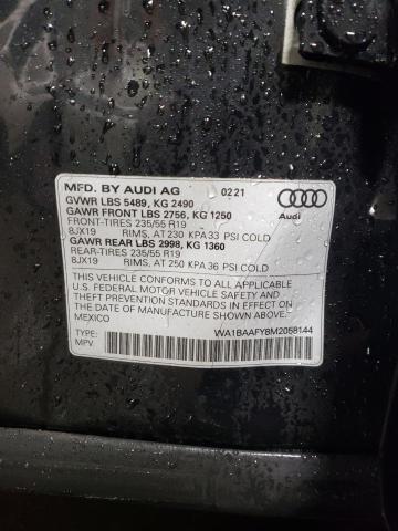 2021 AUDI Q5 PREMIUM WA1BAAFY8M2058144