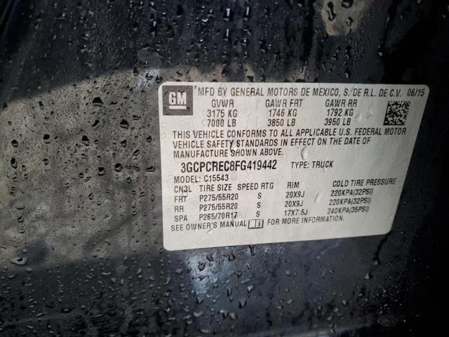 2015 CHEVROLET SILVERADO 3GCPCREC8FG419442