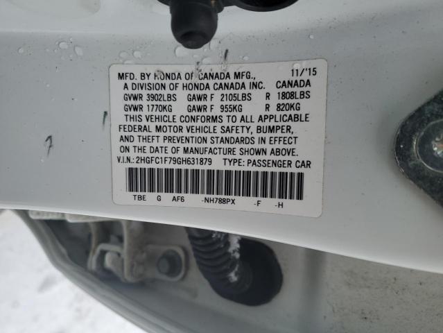 2016 HONDA CIVIC EXL - 2HGFC1F79GH631879