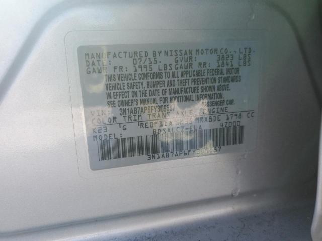 2015 NISSAN SENTRA S - 3N1AB7AP6FY309587