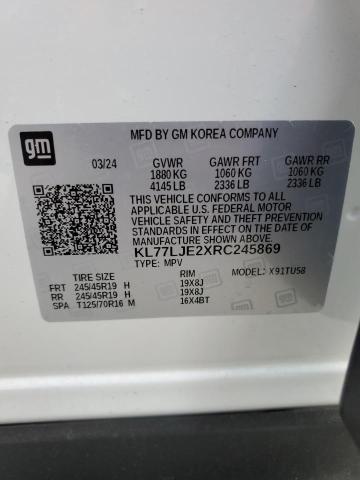 2024 CHEVROLET TRAX 2RS KL77LJE2XRC245869