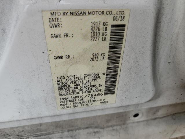 2018 NISSAN ALTIMA 2.5 - 1N4AL3APXJC278466