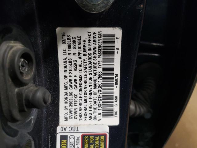 2016 HONDA CIVIC EXL - 19XFC1F7XGE017563