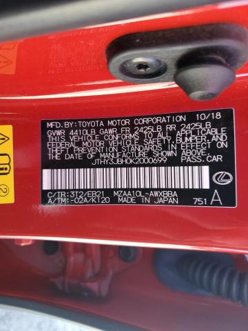 2019 LEXUS UX 200 JTHY3JBH0K2000699