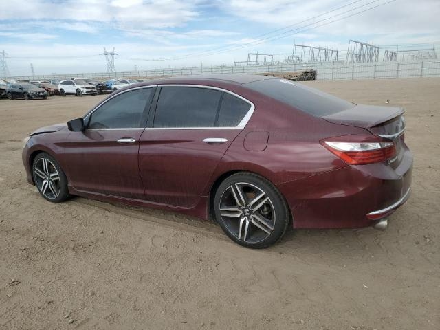 HONDA ACCORD SPO 2017 maroon sedan 4d gas 1HGCR2F5XHA072445 photo #3