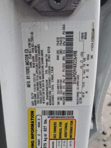 2019 FORD FUSION TIT - 3FA6P0D94KR226498