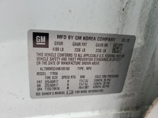 2022 CHEVROLET TRAILBLAZE - KL79MMS24NB105165
