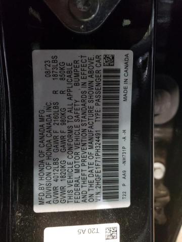 2023 HONDA CIVIC EX - 2HGFE1F71PH324491