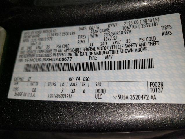 2017 FORD ESCAPE TIT 1FMCU9J98HUA68677
