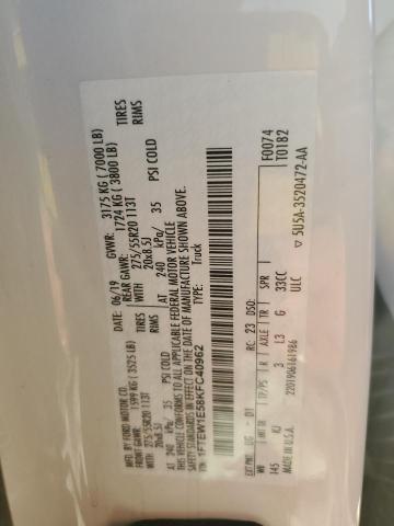 2019 FORD F150 SUPER - 1FTEW1E58KFC40962