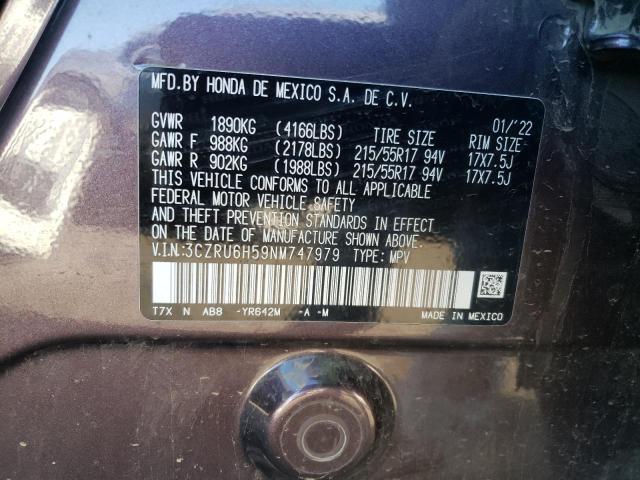 2022 HONDA HR-V EX - 3CZRU6H59NM747979