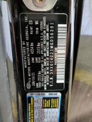2021 KIA K5 LXS 5XXG14J21MG056391
