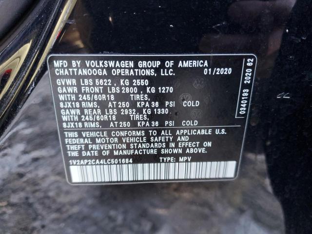 2020 VOLKSWAGEN ATLAS S - 1V2AP2CA4LC501684