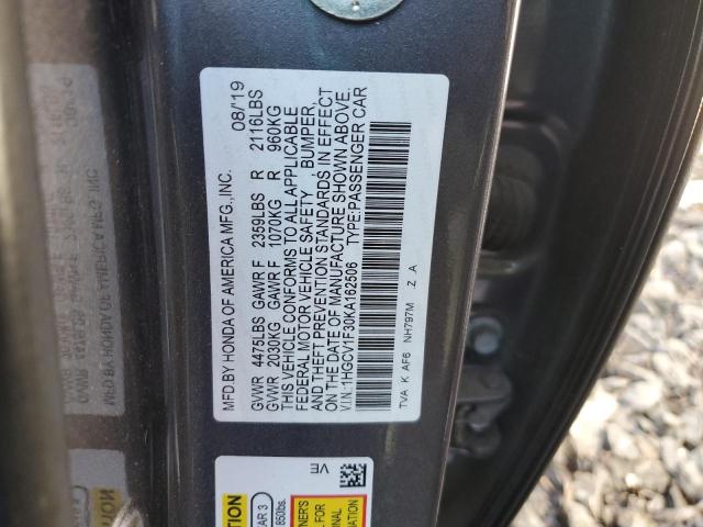 2019 HONDA ACCORD SPO 1HGCV1F30KA162506