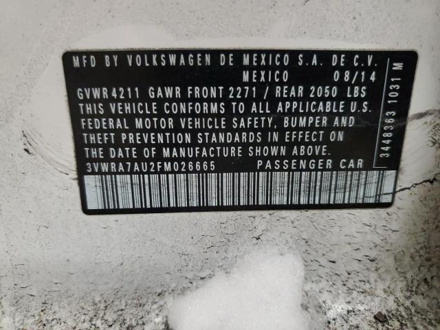 2015 VOLKSWAGEN GOLF TDI 3VWRA7AU2FM026665