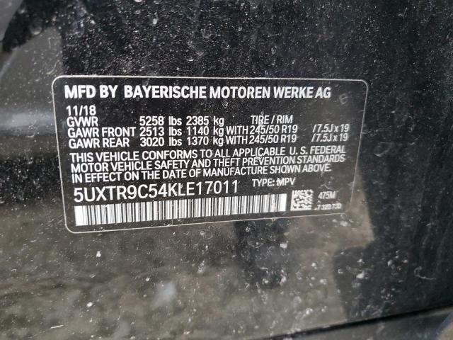 2019 BMW X3 XDRIVE3 - 5UXTR9C54KLE17011