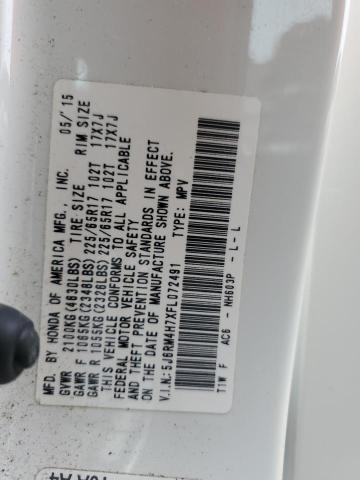 2015 HONDA CR-V EXL 5J6RM4H7XFL072491