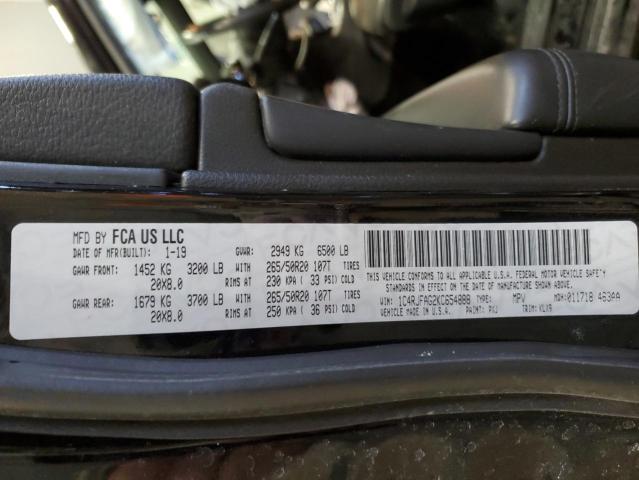 2019 JEEP GRAND CHER - 1C4RJFAG2KC654888