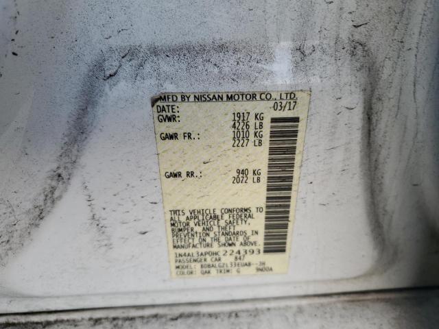 2017 NISSAN ALTIMA 2.5 - 1N4AL3AP0HC224393