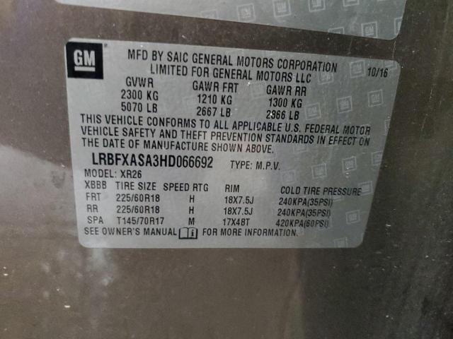 2017 BUICK ENVISION P - LRBFXASA3HD066692