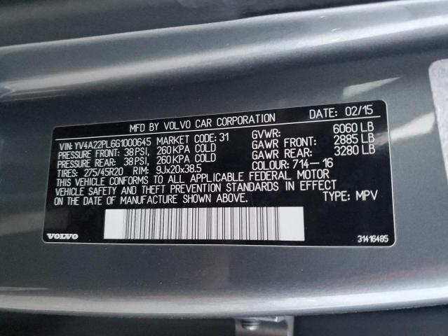 2016 VOLVO XC90 T6 - YV4A22PL6G1000645