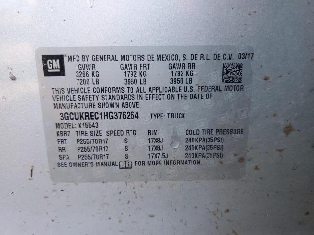 2017 CHEVROLET SILVERADO - 3GCUKREC1HG376264