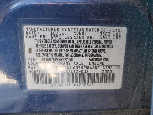 2017 NISSAN SENTRA S - 3N1AB7AP3HY222958