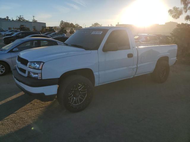 CHEVROLET SILVERADO 2005 white pickup gas 1GCEC14T55Z338021 photo #1