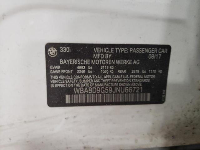 2018 BMW 330I - WBA8D9G59JNU66721