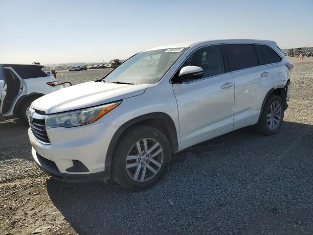 TOYOTA HIGHLANDER 2015 white  gas 5TDZARFH6FS013296 photo #1