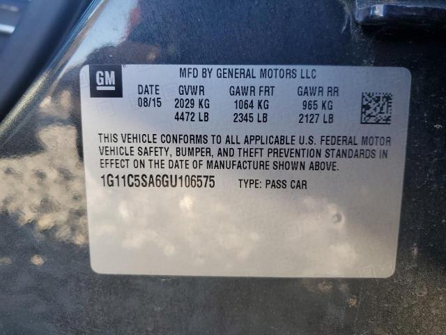 2016 CHEVROLET MALIBU LIM - 1G11C5SA6GU106575