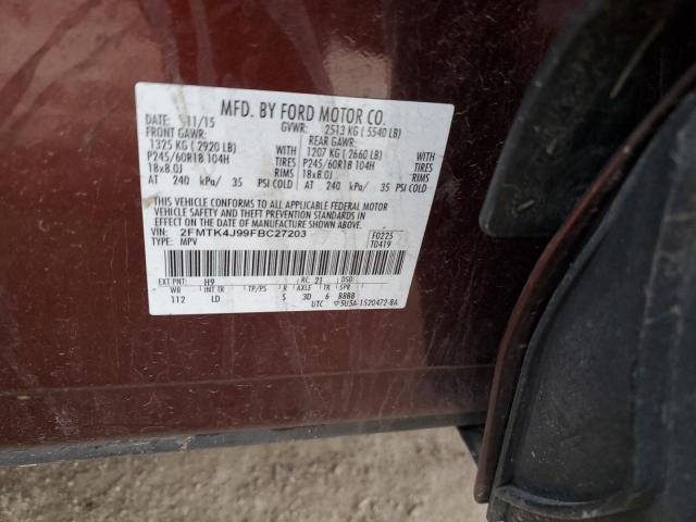 2015 FORD EDGE SEL - 2FMTK4J99FBC27203