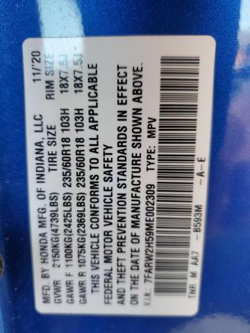 2021 HONDA CR-V EX 7FARW2H59ME002309