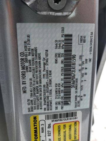 2020 FORD FUSION S - 3FA6P0G72LR181590