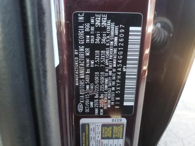 2016 KIA SORENTO EX - 5XYPH4A54GG126097