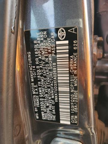 2015 TOYOTA YARIS - VNKKTUD3XFA026918