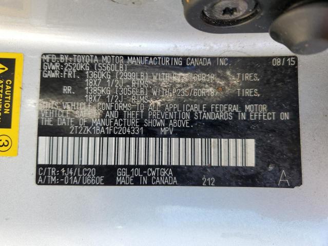2015 LEXUS RX 350 - 2T2ZK1BA1FC204331