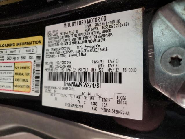 2016 FORD MUSTANG - 1FA6P8AM9G5224781