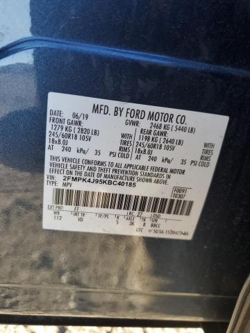 2019 FORD EDGE SEL - 2FMPK4J95KBC40185