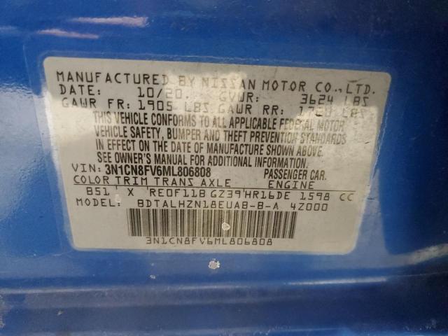 2021 NISSAN VERSA SR - 3N1CN8FV6ML806808
