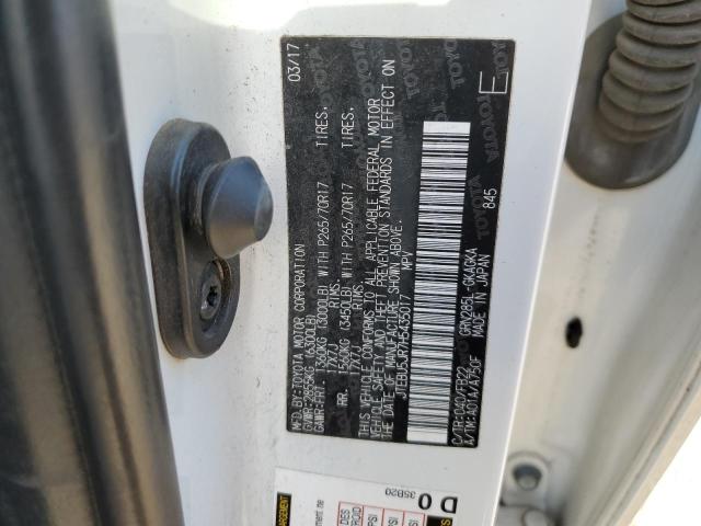 2017 TOYOTA 4RUNNER SR - JTEBU5JR7H5435017