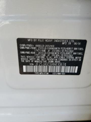 2017 SUBARU FORESTER 2 - JF2SJAGC6HH430674
