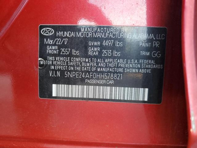 2017 HYUNDAI SONATA SE - 5NPE24AF0HH578821