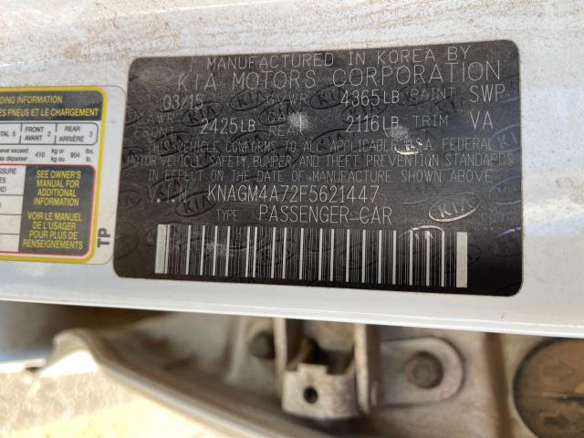 2015 KIA OPTIMA LX KNAGM4A72F5621447