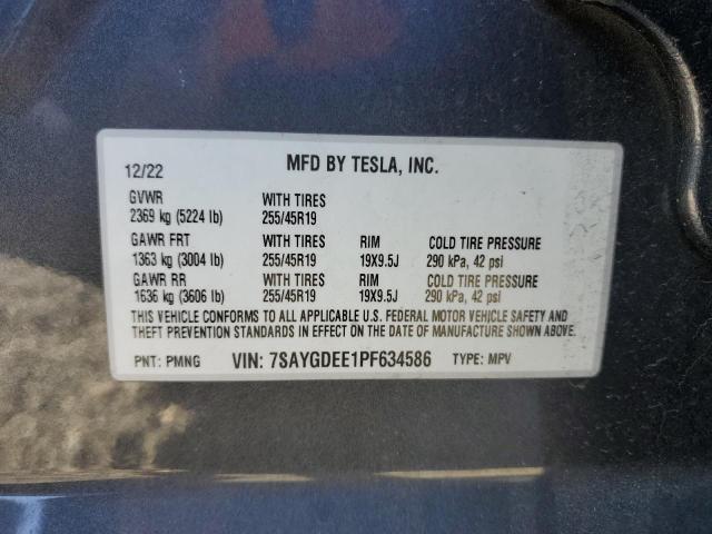 2023 TESLA MODEL Y - 7SAYGDEE1PF634586