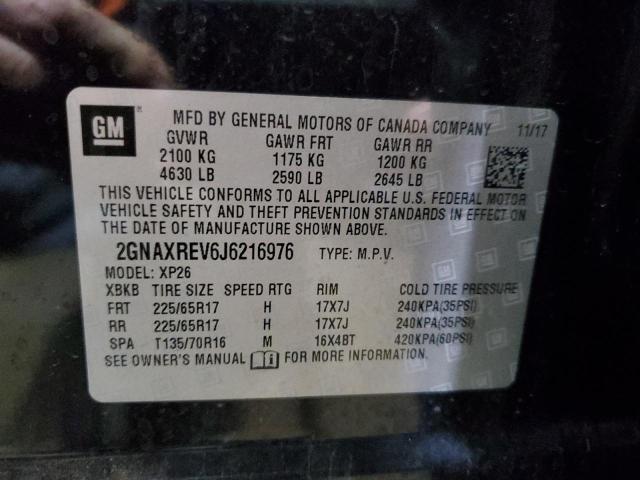 2018 CHEVROLET EQUINOX 2GNAXREV6J6216976