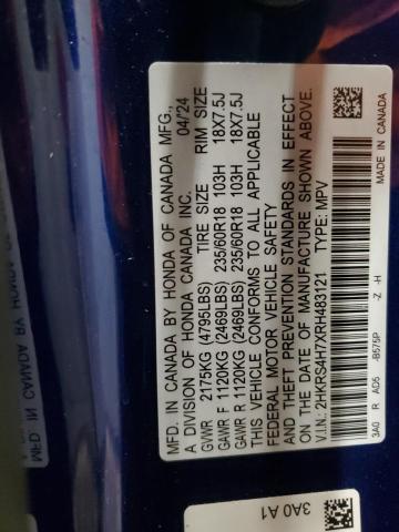 2024 HONDA CR-V EXL 2HKRS4H7XRH483121