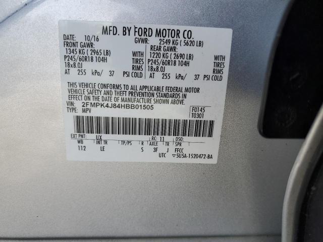 2017 FORD EDGE SEL - 2FMPK4J84HBB01505