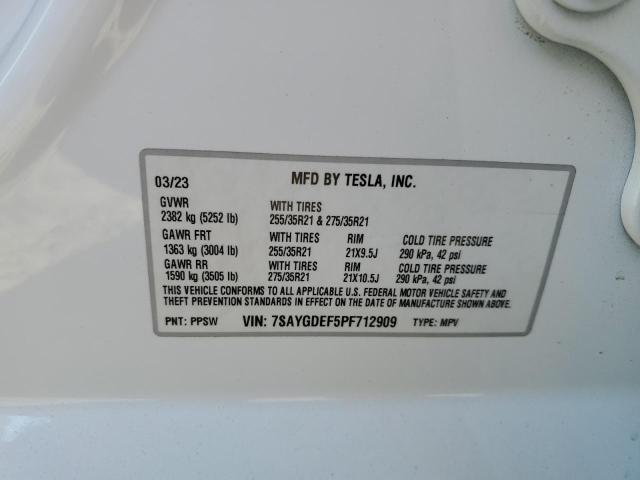 2023 TESLA MODEL Y 7SAYGDEF5PF712909