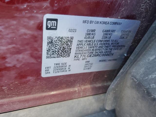2024 CHEVROLET TRAX 1RS - KL77LGE26RC004474